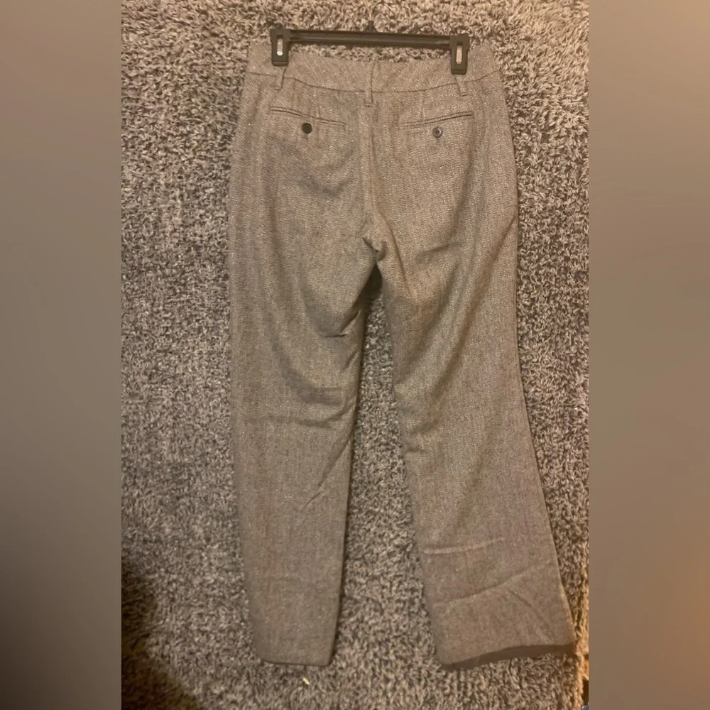 Ann Taylor Loft julie Women's Flared Pants Size 4 Gray sparkly Classic Fit - Picture 6 of 10